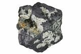 Galena Crystal with Druzy Quartz and Fluorite - England #146239-1